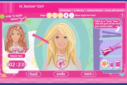 Giochi in inglese online: Barbie