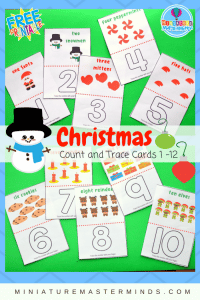 Christmas-Count-And-Trace-Cards-1-12-Preschool-and-Toddler-Counting-2