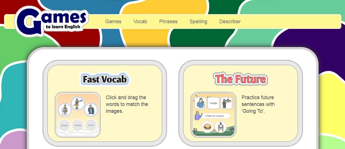 Giochi ed esercizi online su Games to Learn English