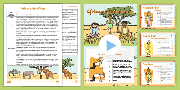 Giochiamo Allo Yoga In Inglese Con Le Schede Degli Animali Africani Il Blog Dell Inglese Per I Bambini