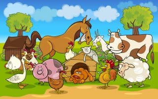 animali della fattoria in inglese